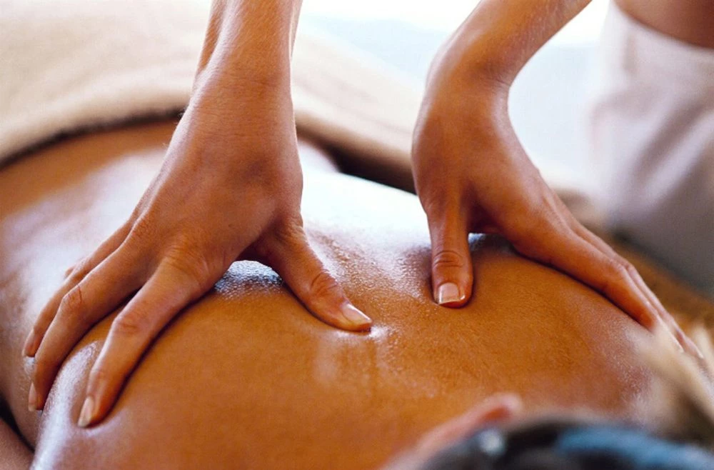 Man getting a swedish massage