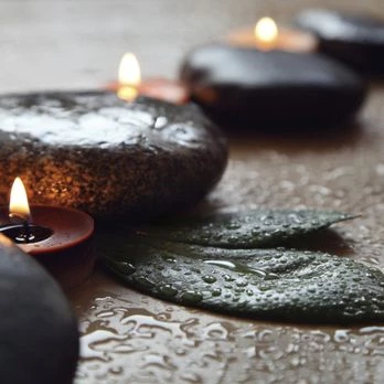Hot stones stacked on top of each other